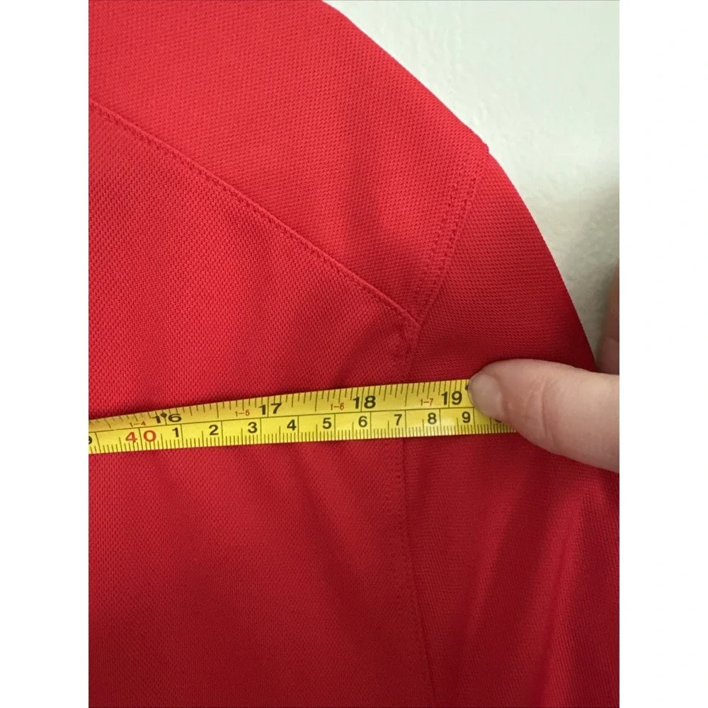 Nike Dri-FIT Standard Fit Men's Red Short Sleeve Golf Polo Shirt Size L
